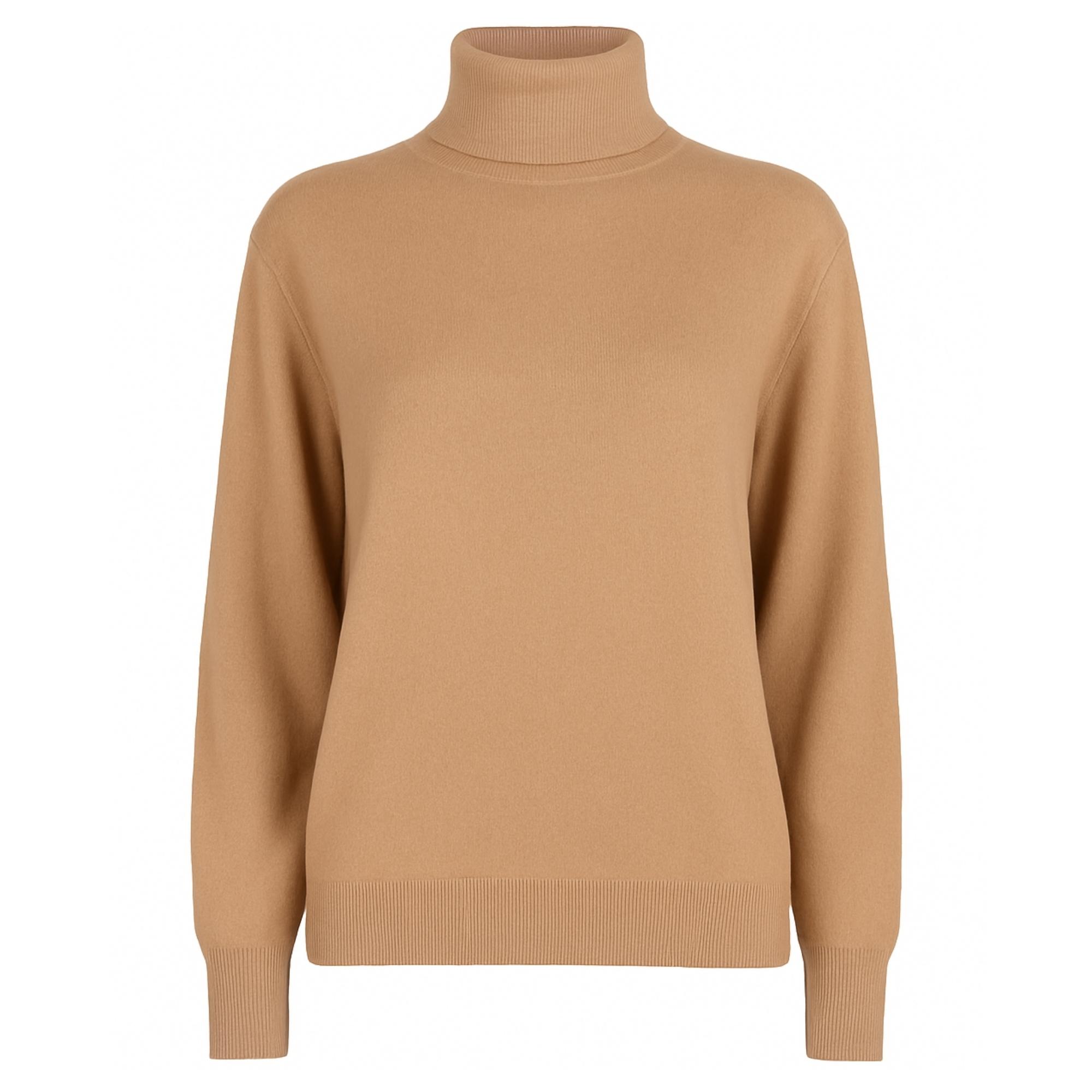 Megztinis su kaklu vyrams, Smėlio, Turtleneck