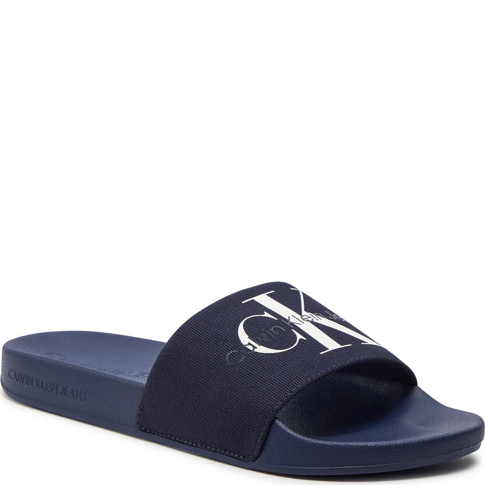 Pliažo šlepetės per pirštą vyrams, Mėlyna, SLIDE  CO