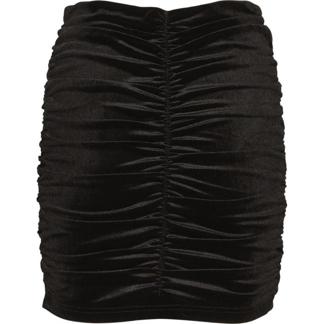 Mini sijonas moterims, Juoda, NMALMA HW ROUCHING VE