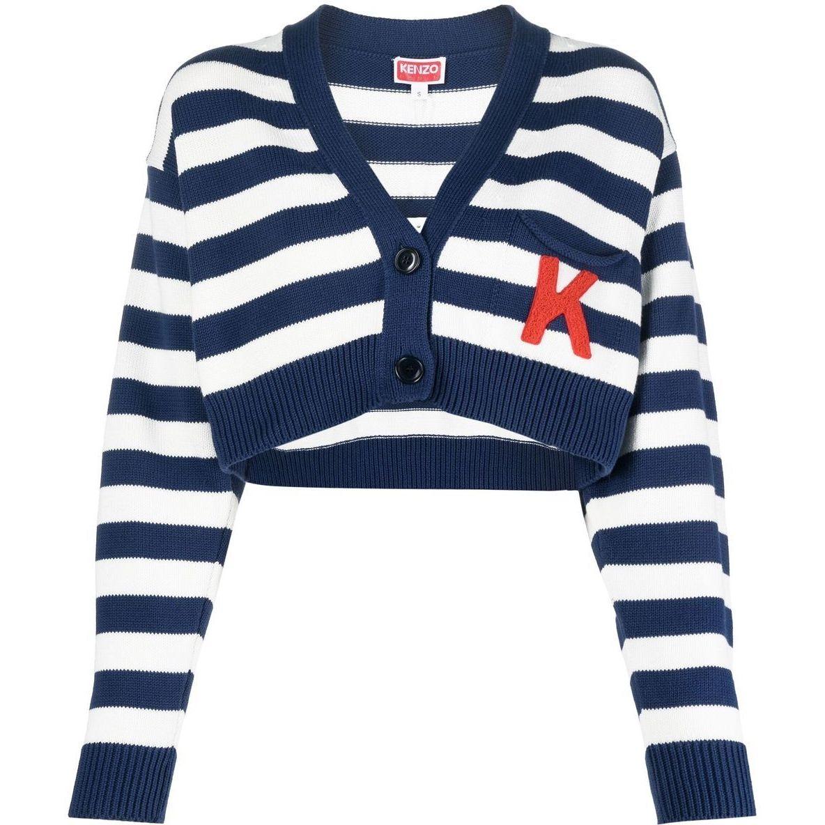 Kardiganas moterims, Mėlyna, Nautical stripes cardigan