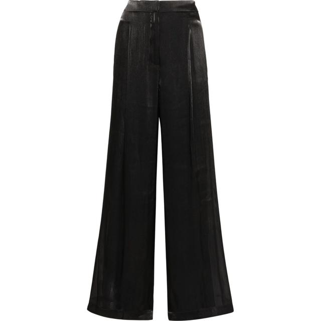 Platūs džinsai moterims, Juoda, Iridescent wide leg pants