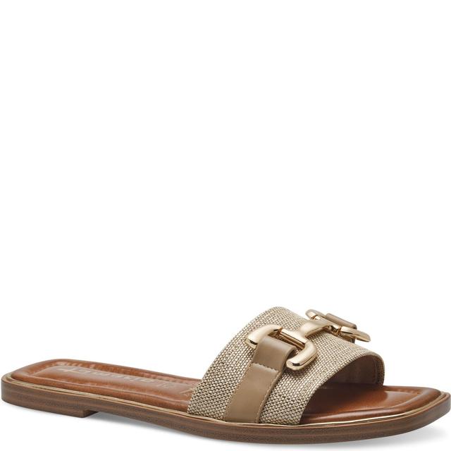 Šlepetės moterims, Smėlio, Mule flat