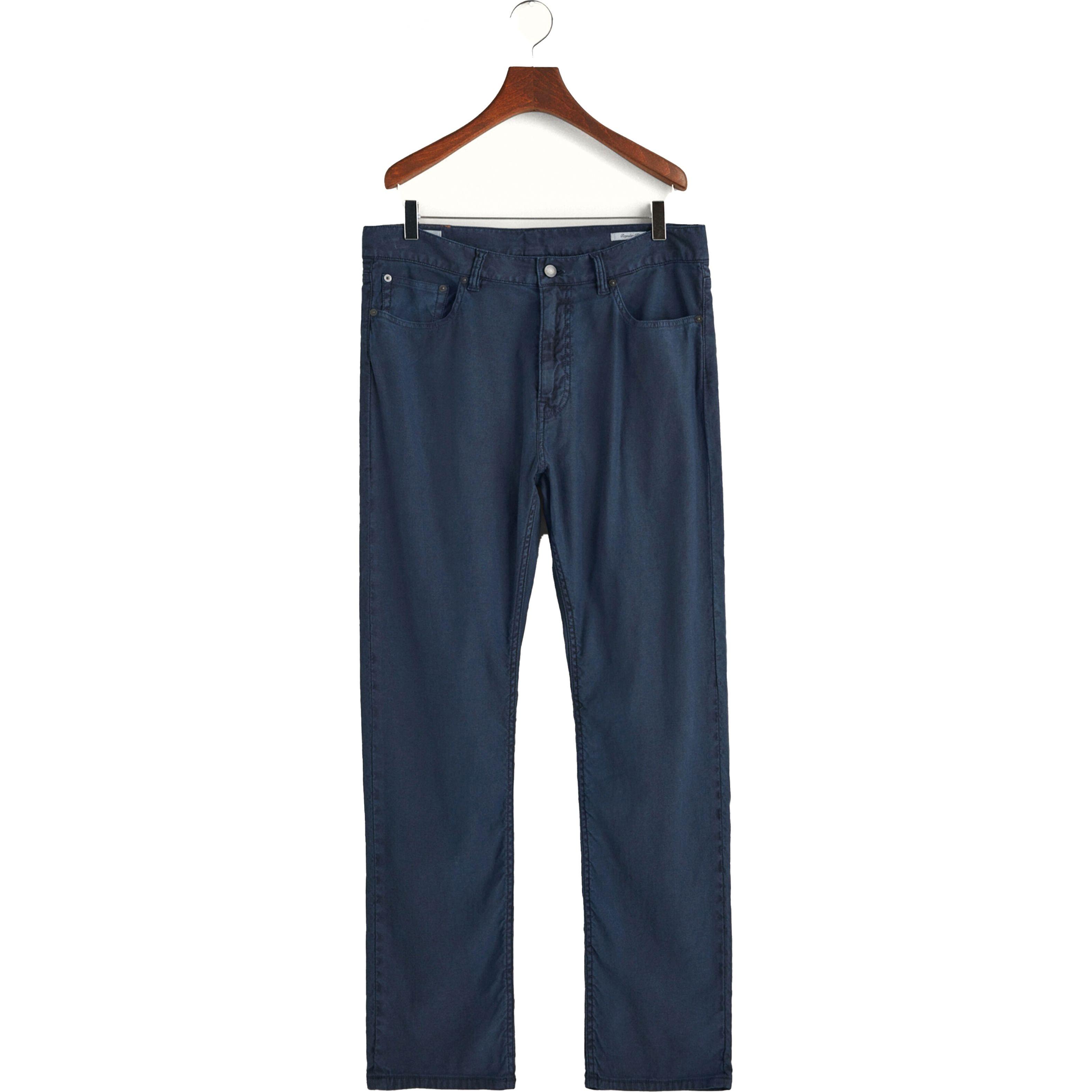 Regular džinsai vyrams, Mėlyna, LINEN/COT REG JEANS