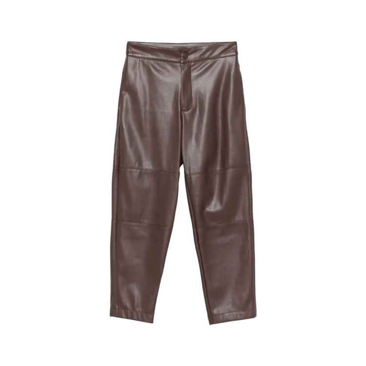 Odinės kelnės moterims, Browm, Leather trousers