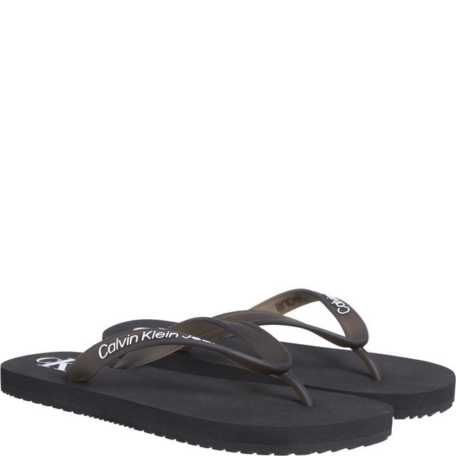 Pliažo šlepetės per pirštą moterims, Juoda, Beach sandal