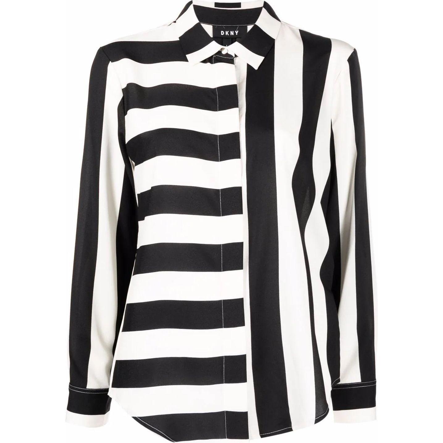 Marškiniai ilgomis rankovėmis moterims, Juoda, L/s collar shirt