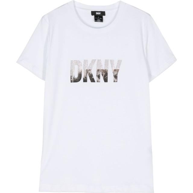 Palaidinės moterims, Balta, S/s rhinstud tshirt