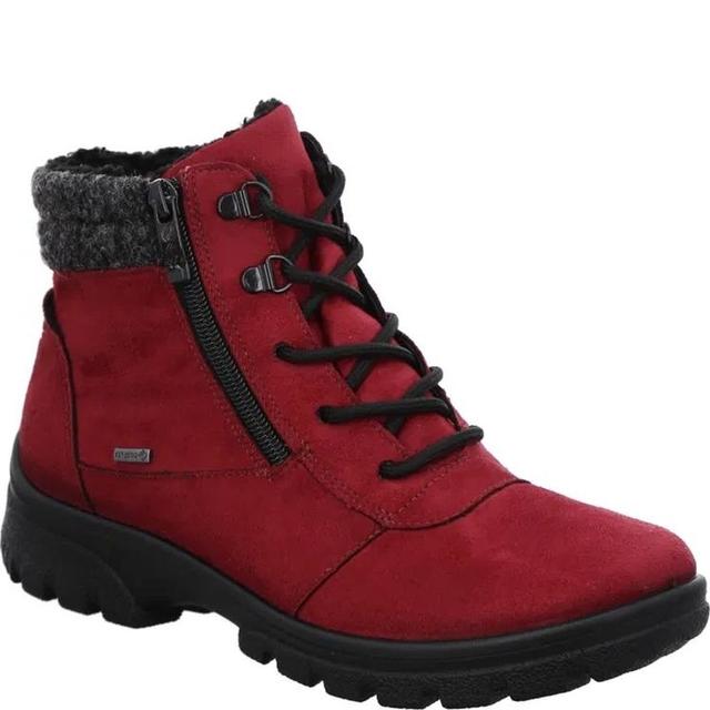 Pašiltinti aulinukai moterims, Raudona, Saas booties