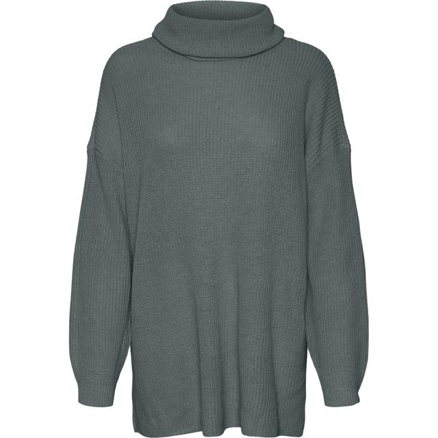 Megztinis su kaklu moterims, Žalia, Zia long pullover boo