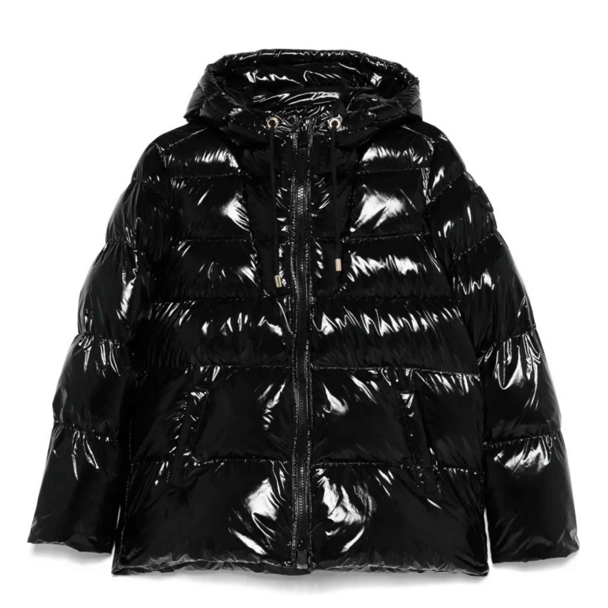 Pūkinė striukė moterims, Juoda, Eleodoro caban