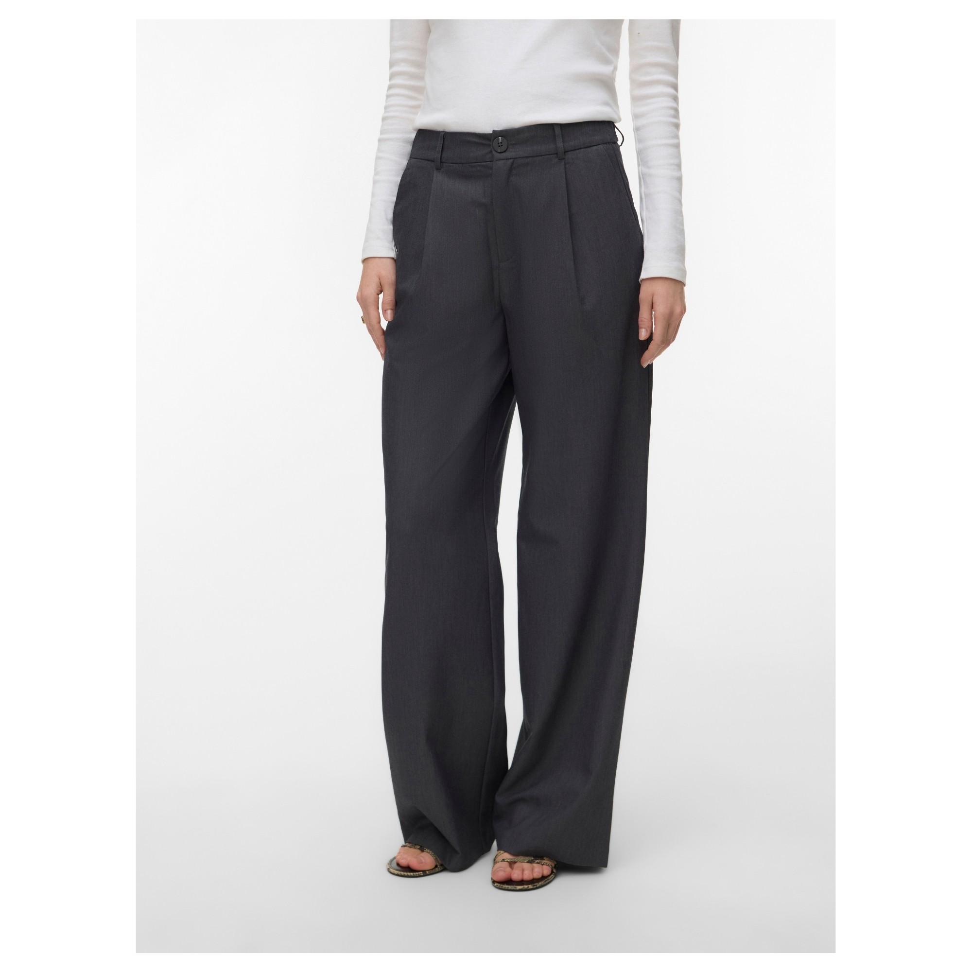 VERO MODA Formalios kelnės moterims, Pilka, Dallas 3