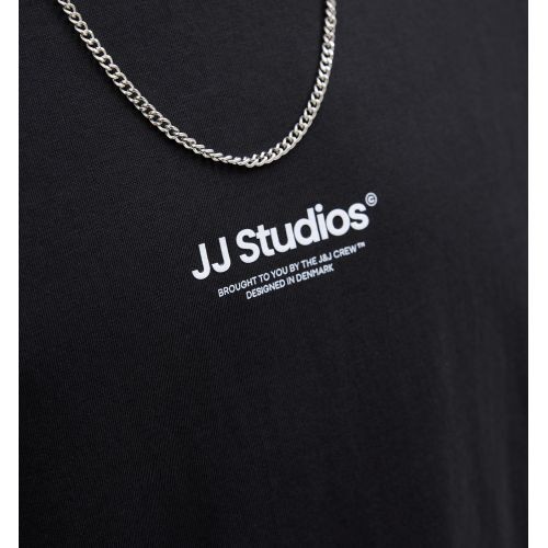 JACK & JONES Marškinėliai vyrams, Juoda, Soho crew neck 2