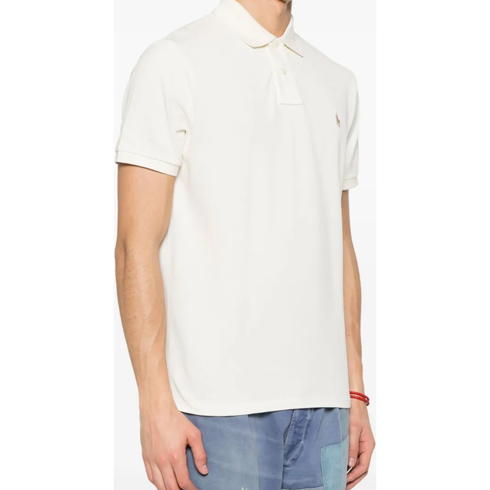 POLO RALPH LAUREN Polo marškiniai trumpos rank. vyrams, Balta, Sskccmslm1-short sleeve-knit 2