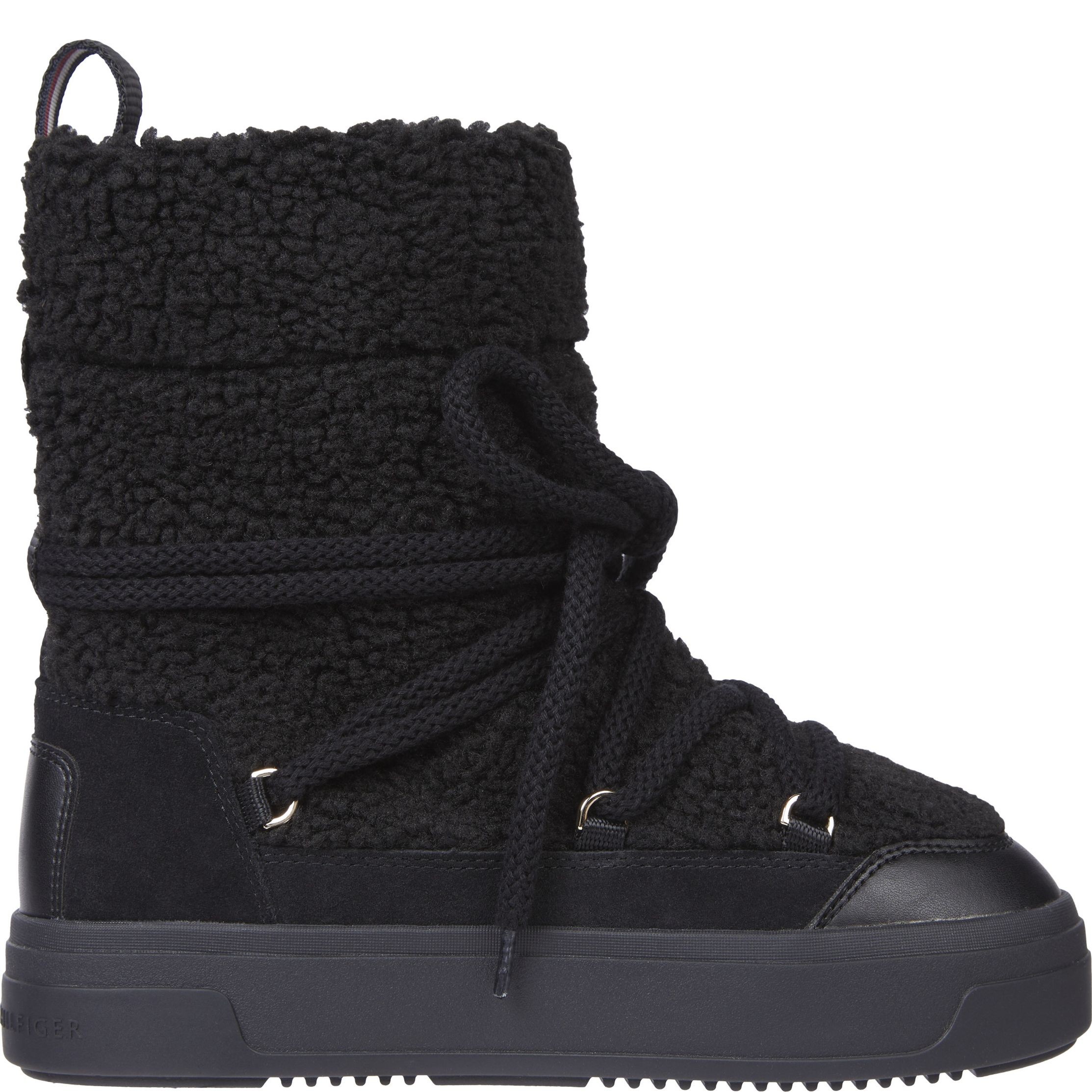 TOMMY HILFIGER Pašiltinti aulinukai moterims, Juoda, Real shearling snowboot 5