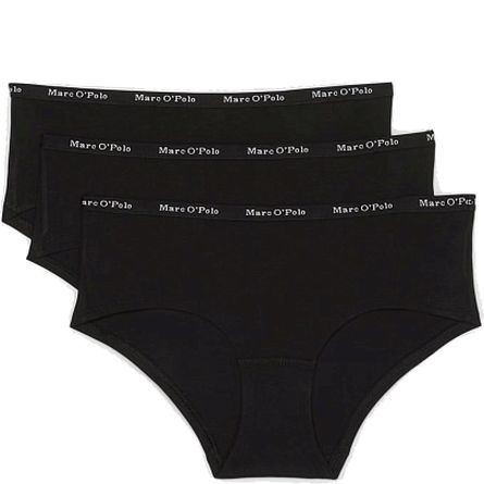 MARC O'POLO Kelnaitės moterims, Juoda, 3-PACK PANTY