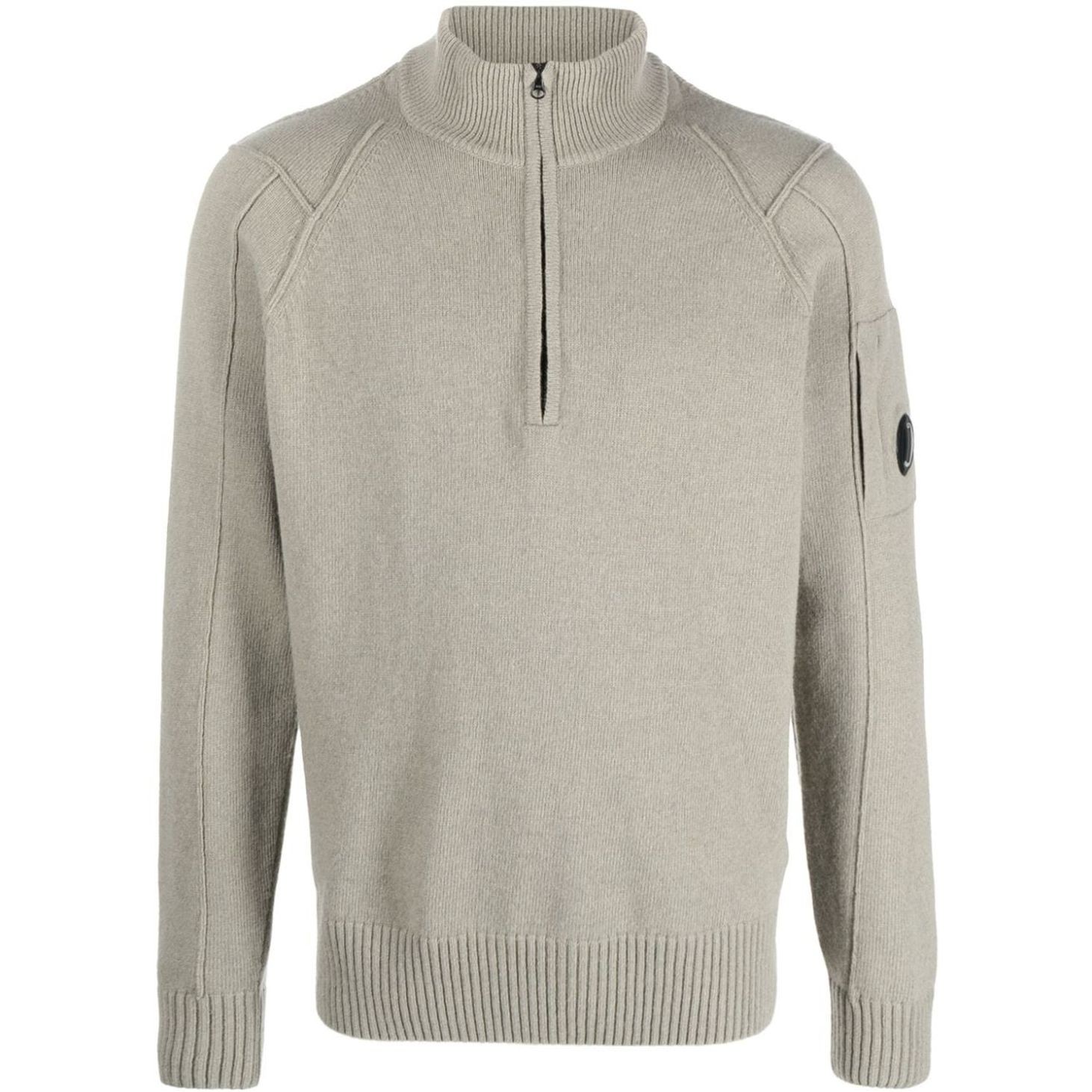 C.P. COMPANY Polo marškiniai ilgos rank. vyrams, Sidabrinė, Polo collar sweater 1