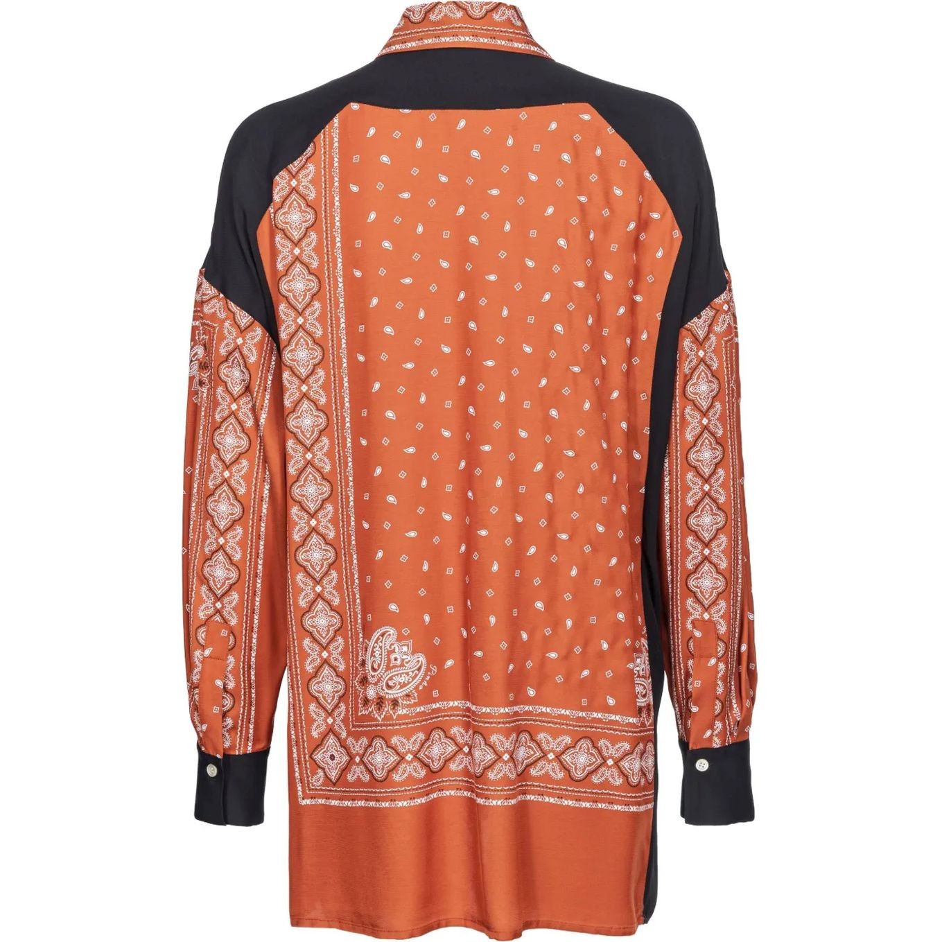 PINKO Marškiniai ilgomis rankovėmis moterims, Ruda, Clocks shirt 2