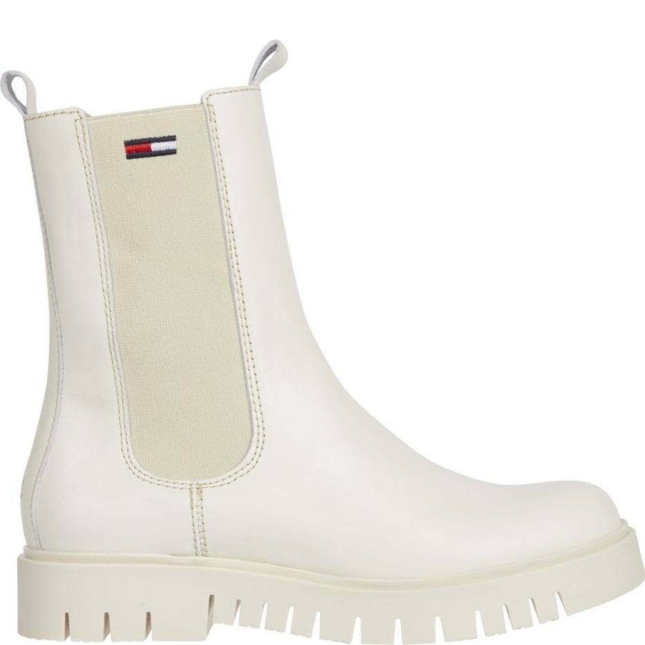 TOMMY JEANS Aulinukai moterims, Balta,  LONG CHELSEA BOOT 1