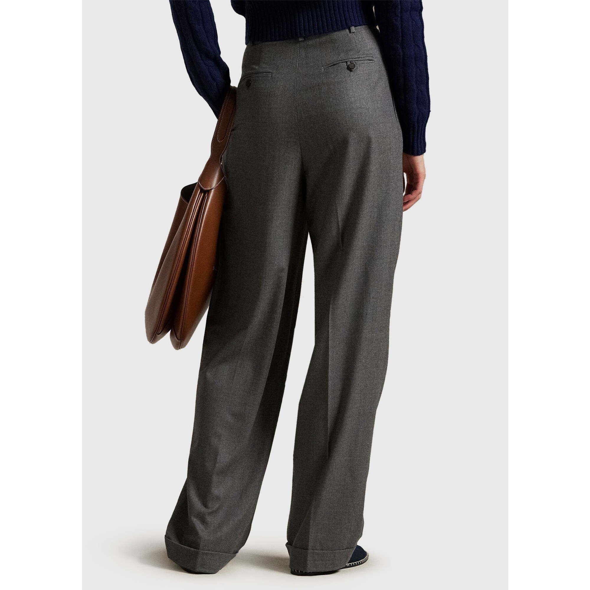 POLO RALPH LAUREN Kelnės moterims, Pilka, Straight pants 2