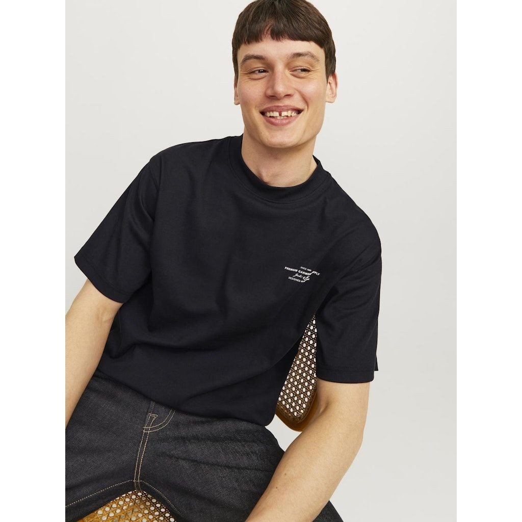 JACK & JONES Marškinėliai vyrams, Juoda, Chad branding 5