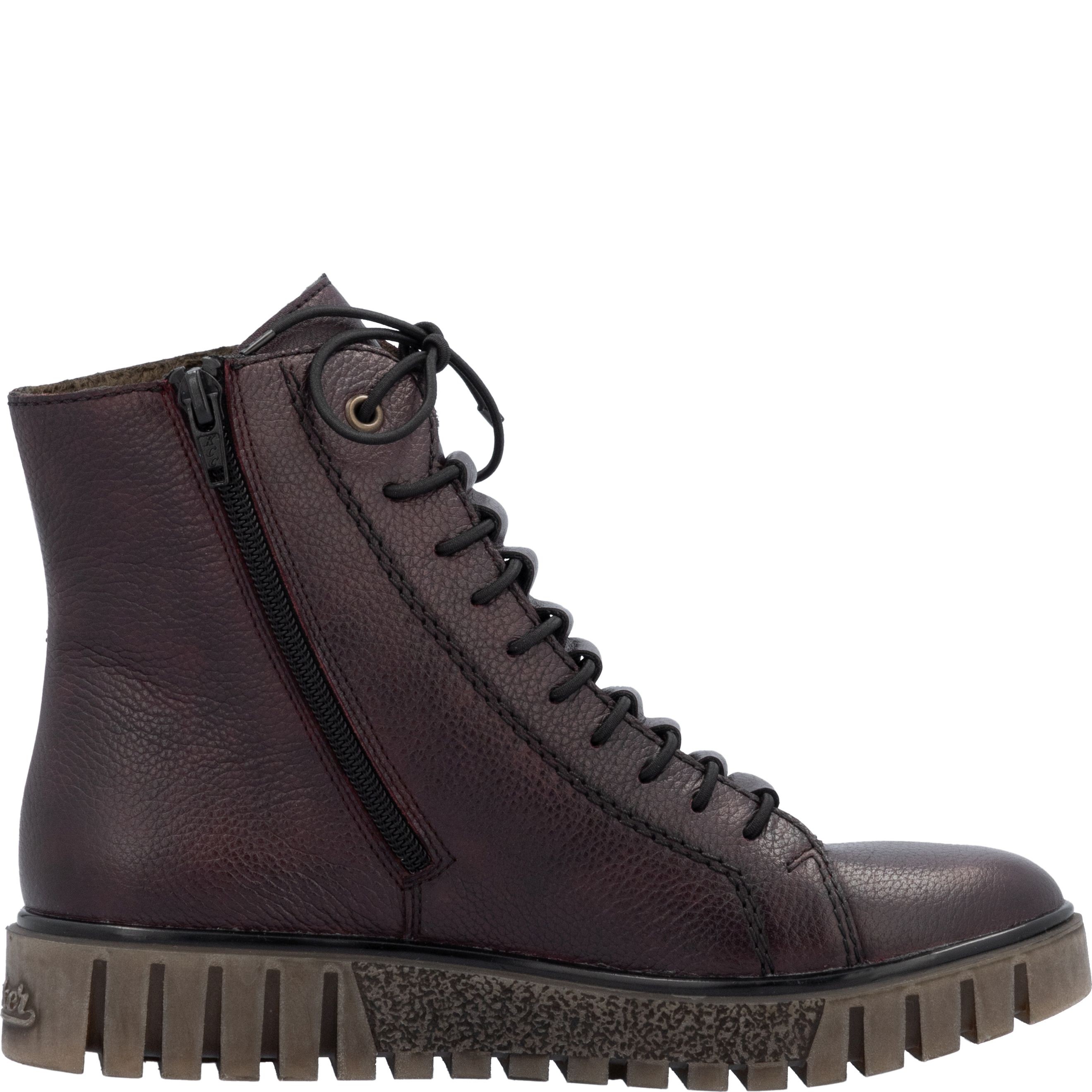 RIEKER Aulinukai moterims, Raudona, Ladies mid height boots 5