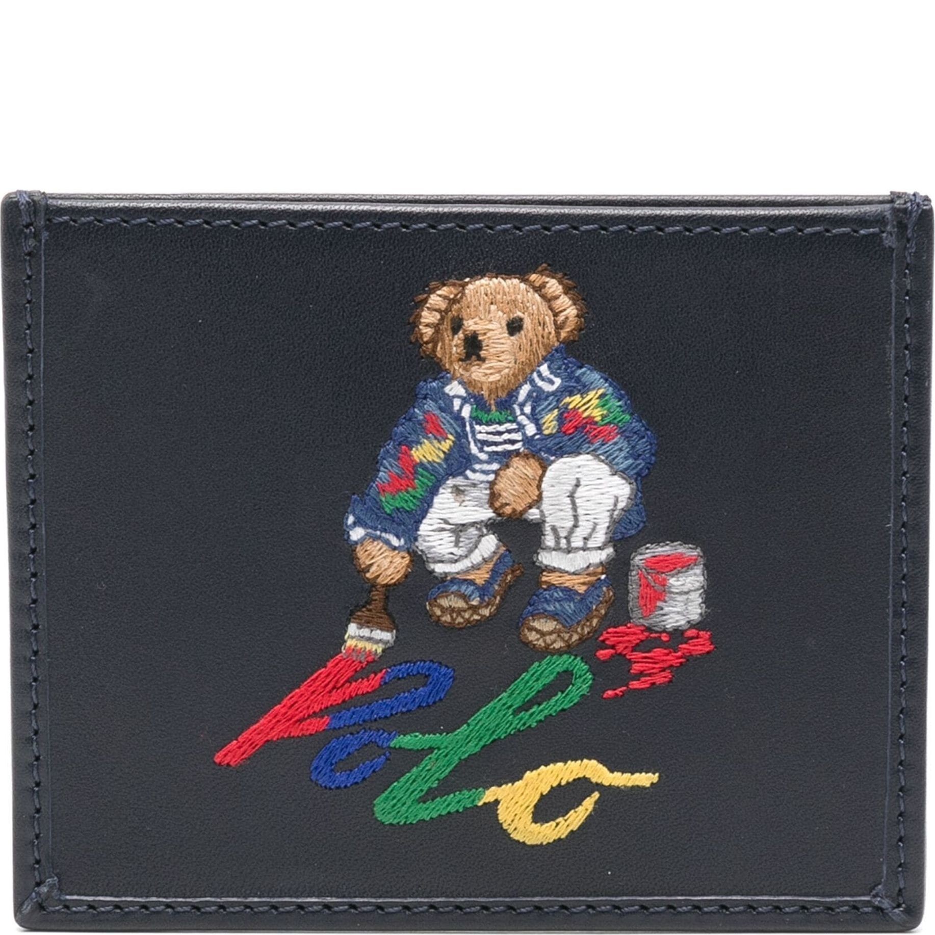 POLO RALPH LAUREN Kortelių dėklas vyrams, Mėlyna, Small card case 1