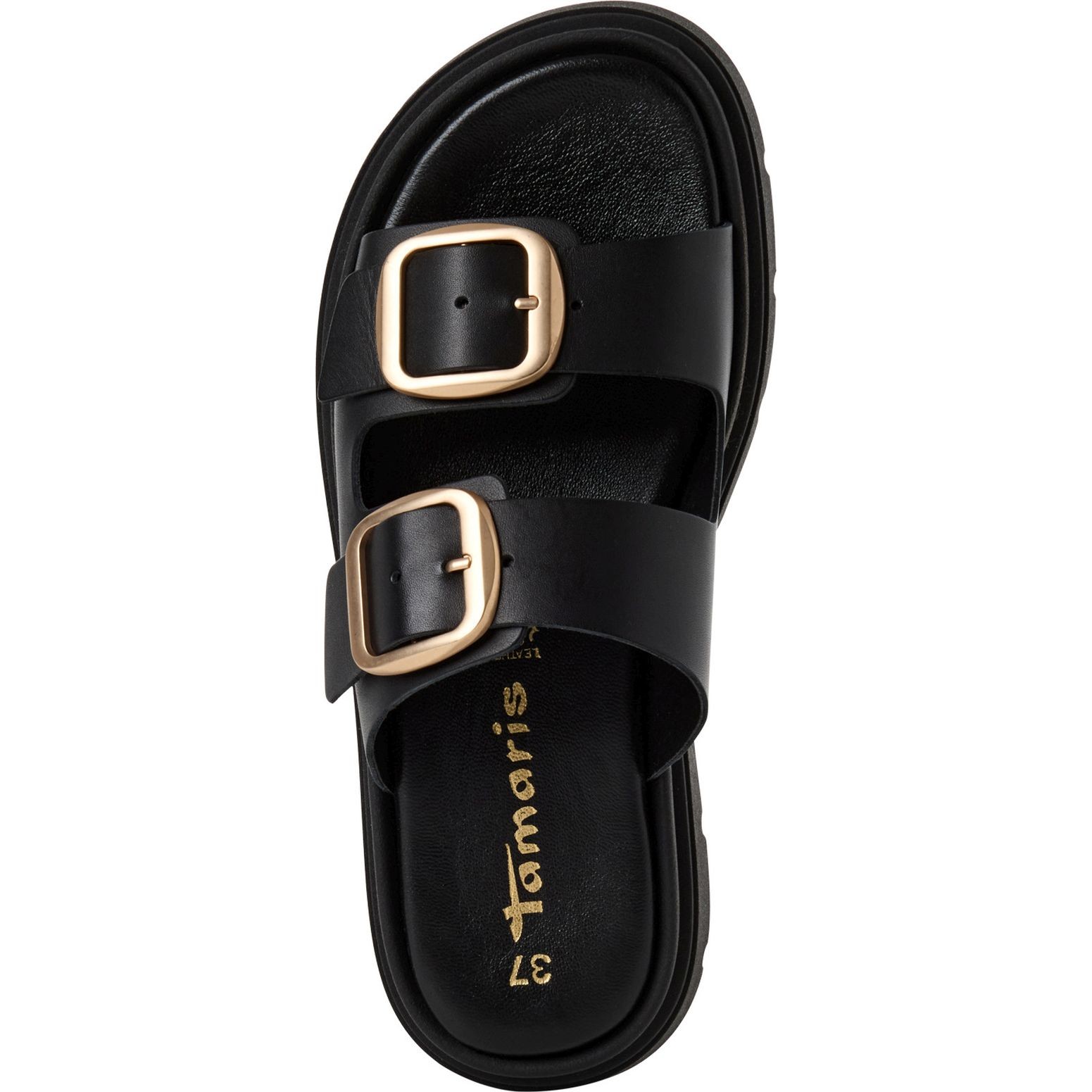 TAMARIS Šlepetės moterims, Juoda, Wedge/plat mule 4