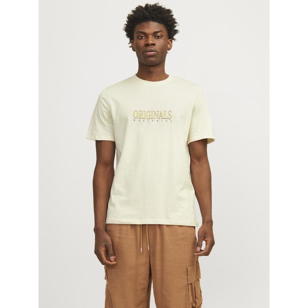 JACK & JONES Marškinėliai vyrams, Geltona, JORSTAR TEE SS CREW 2
