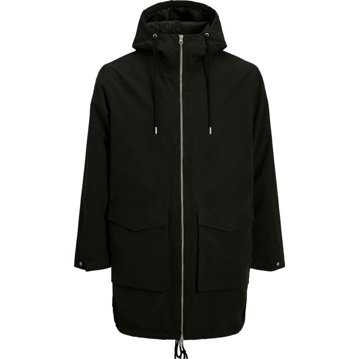 JACK & JONES Lietpaltis vyrams, Juoda, Sky light parka 1