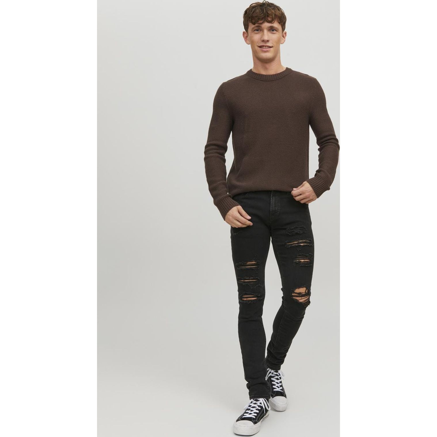 JACK & JONES Aptempti džinsai vyrams, Juoda, JJILIAM JJORIGINAL A 4