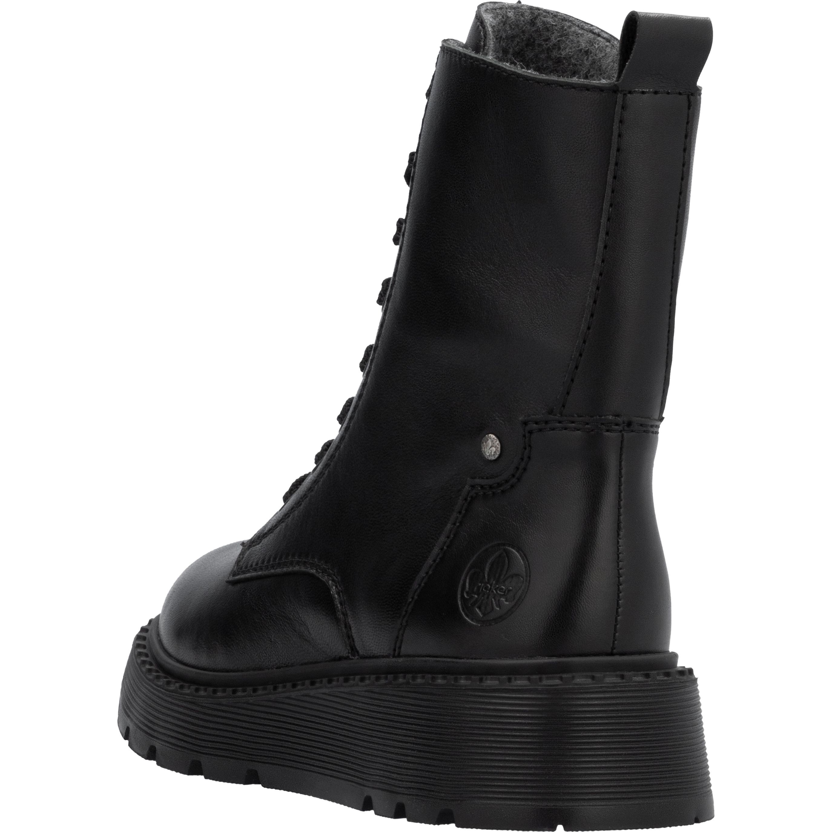 RIEKER Aulinukai moterims, Juoda, Ladies mid height boots 6