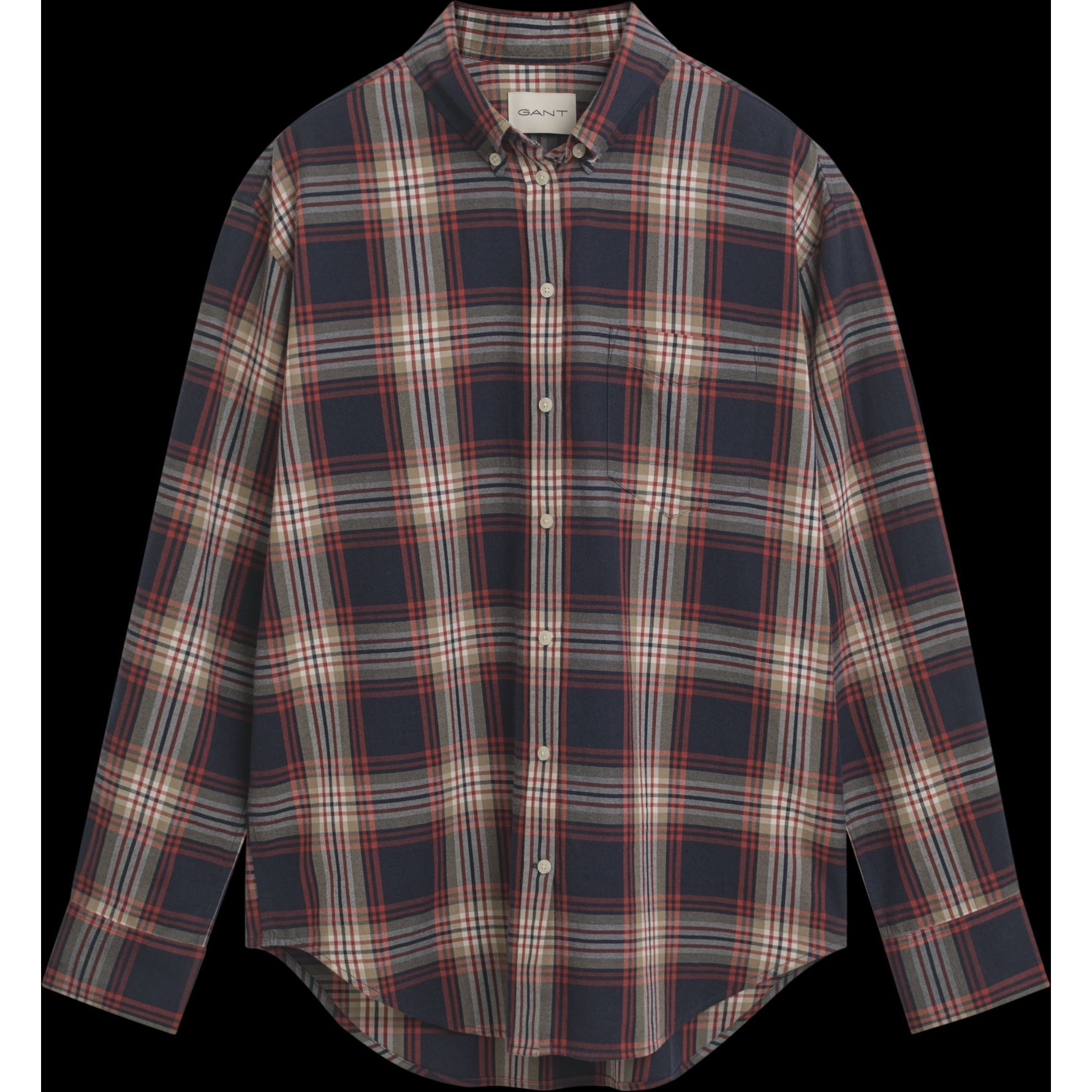 GANT Marškiniai ilgomis rankovėmis moterims, Mėlyna, rel checked flannel bd shirt 2