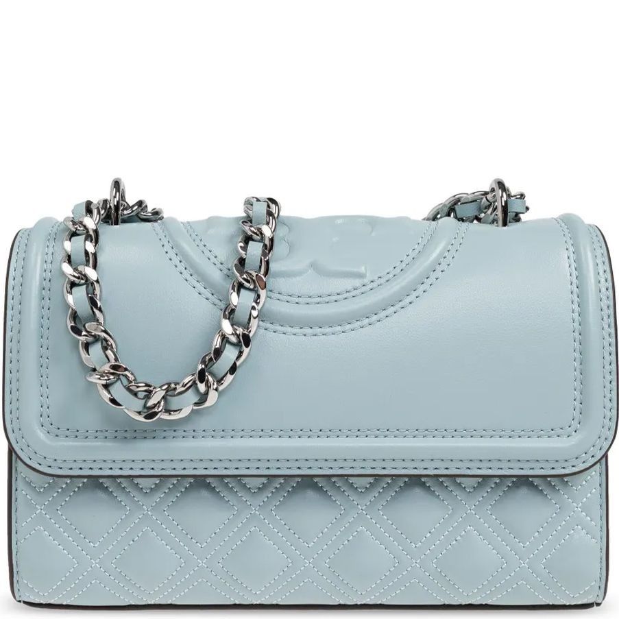 TORY BURCH Rankinė per petį moterims, Mėlyna, Small fleming bag 1