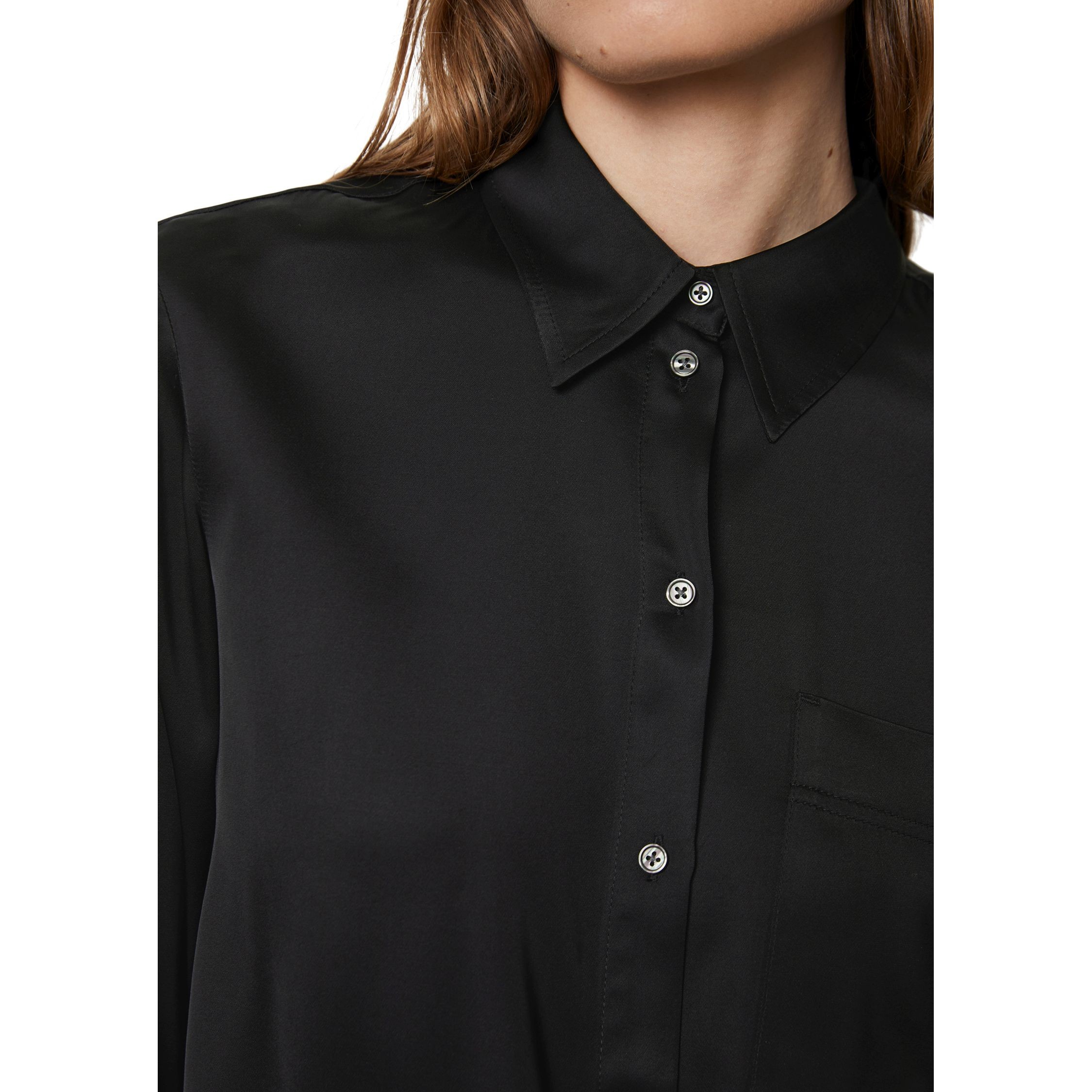 MARC O'POLO Marškiniai ilgomis rankovėmis moterims, Juoda 4
