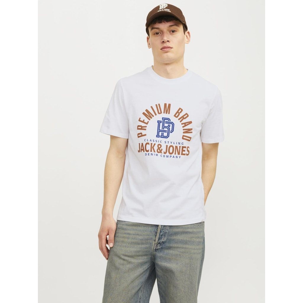 JACK & JONES Marškinėliai vyrams, Balta, JPRSTAR TEE SS CREW 2