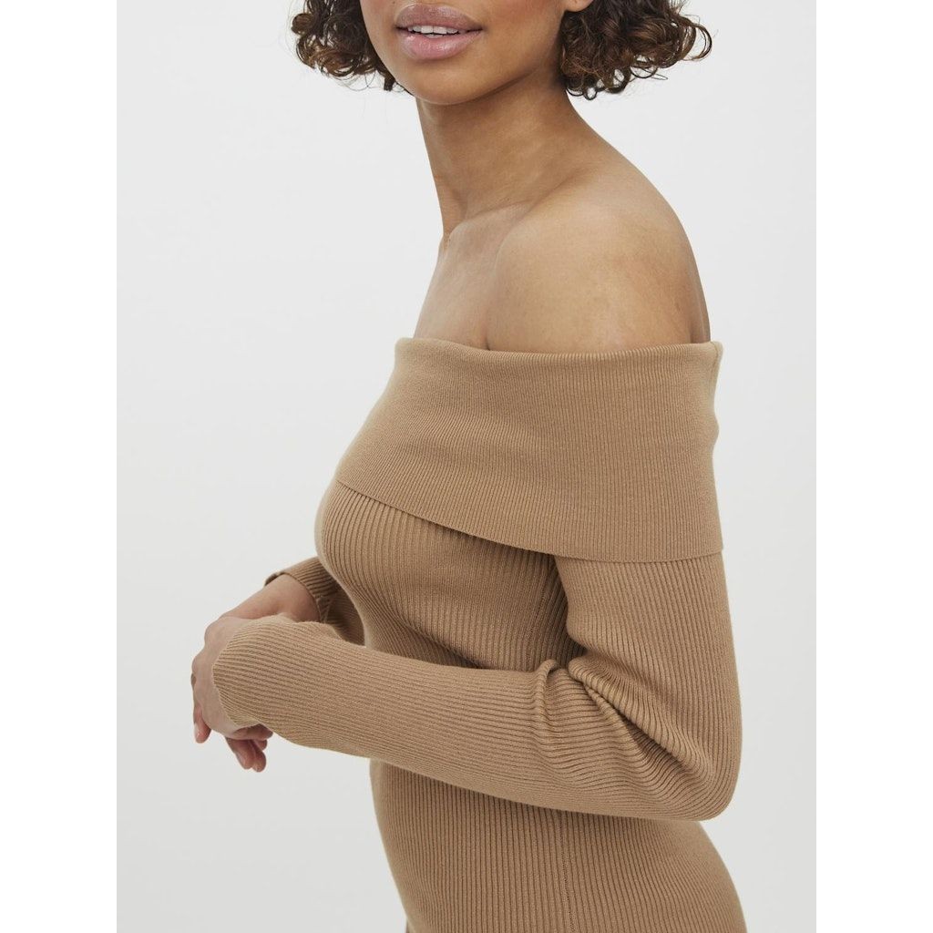 VERO MODA Mini suknelė moterims, Ruda, VMWILLOW LS OFF-SHOUL 4