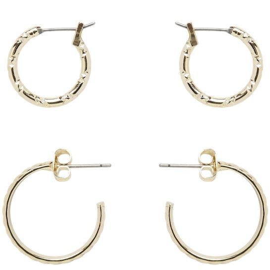 PIECES Auskarai moterims, Auksinė, PCJIMA JUL 2-PACK EA