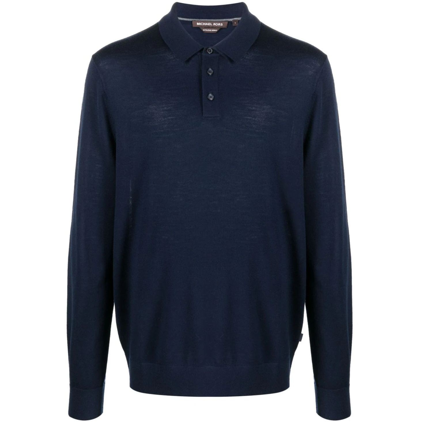 MICHAEL KORS Polo marškiniai ilgos rank. vyrams, Mėlyna, Core merino polo shirt 1