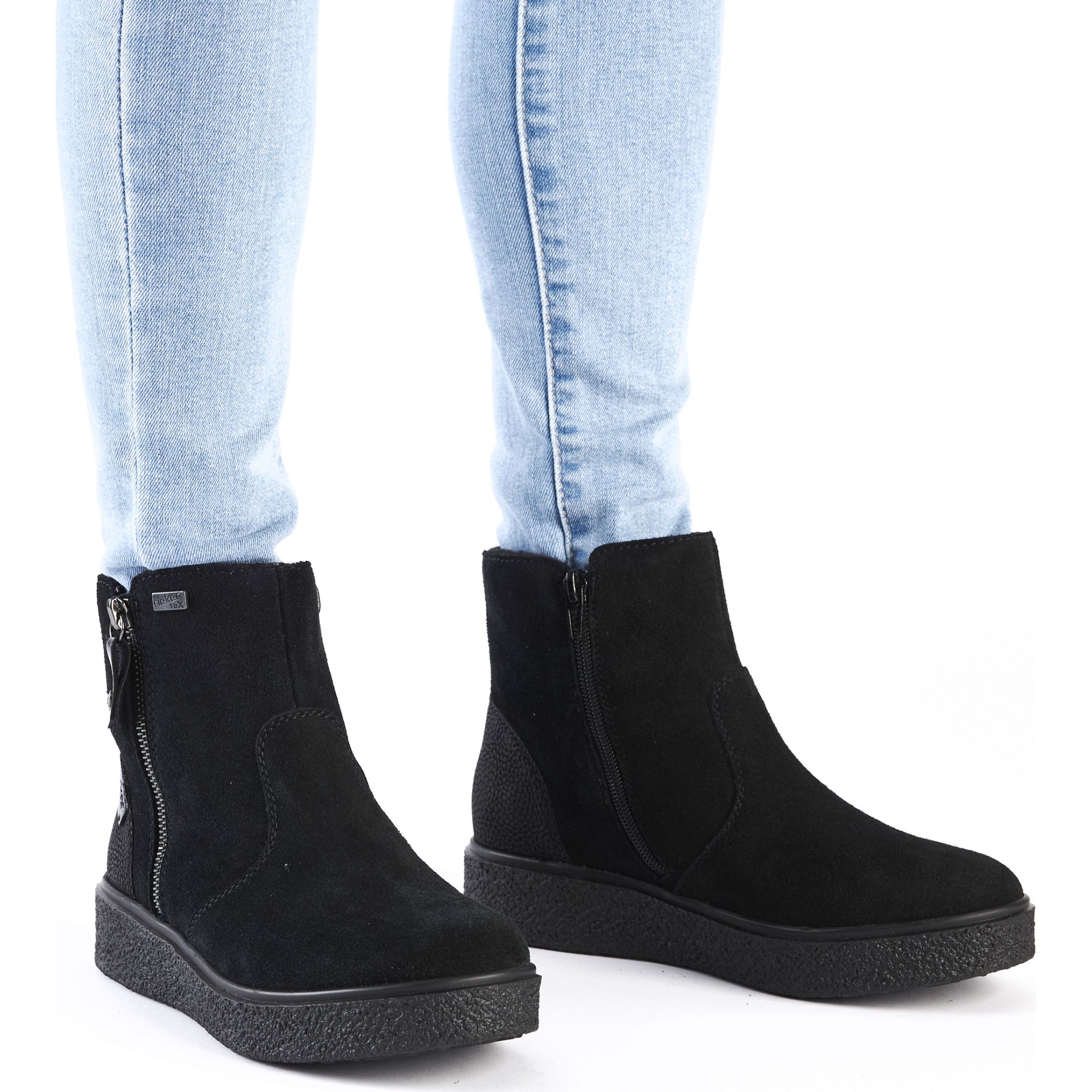 RIEKER Aulinukai moterims, Juoda, Ladies mid height boots 2