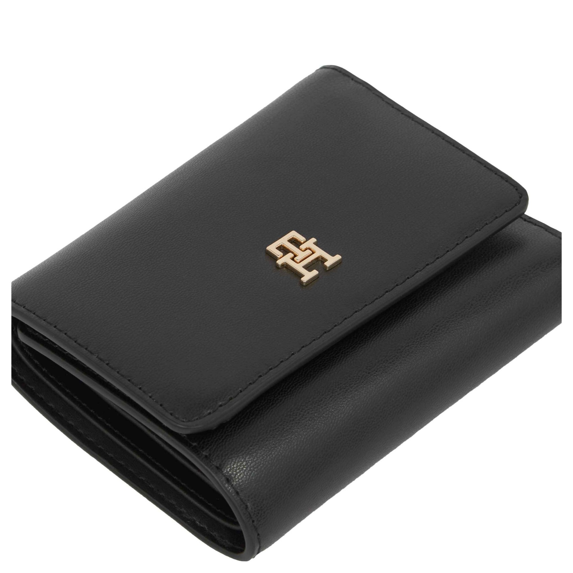 TOMMY HILFIGER Piniginė moterims, Juoda, TH icon trifold 3