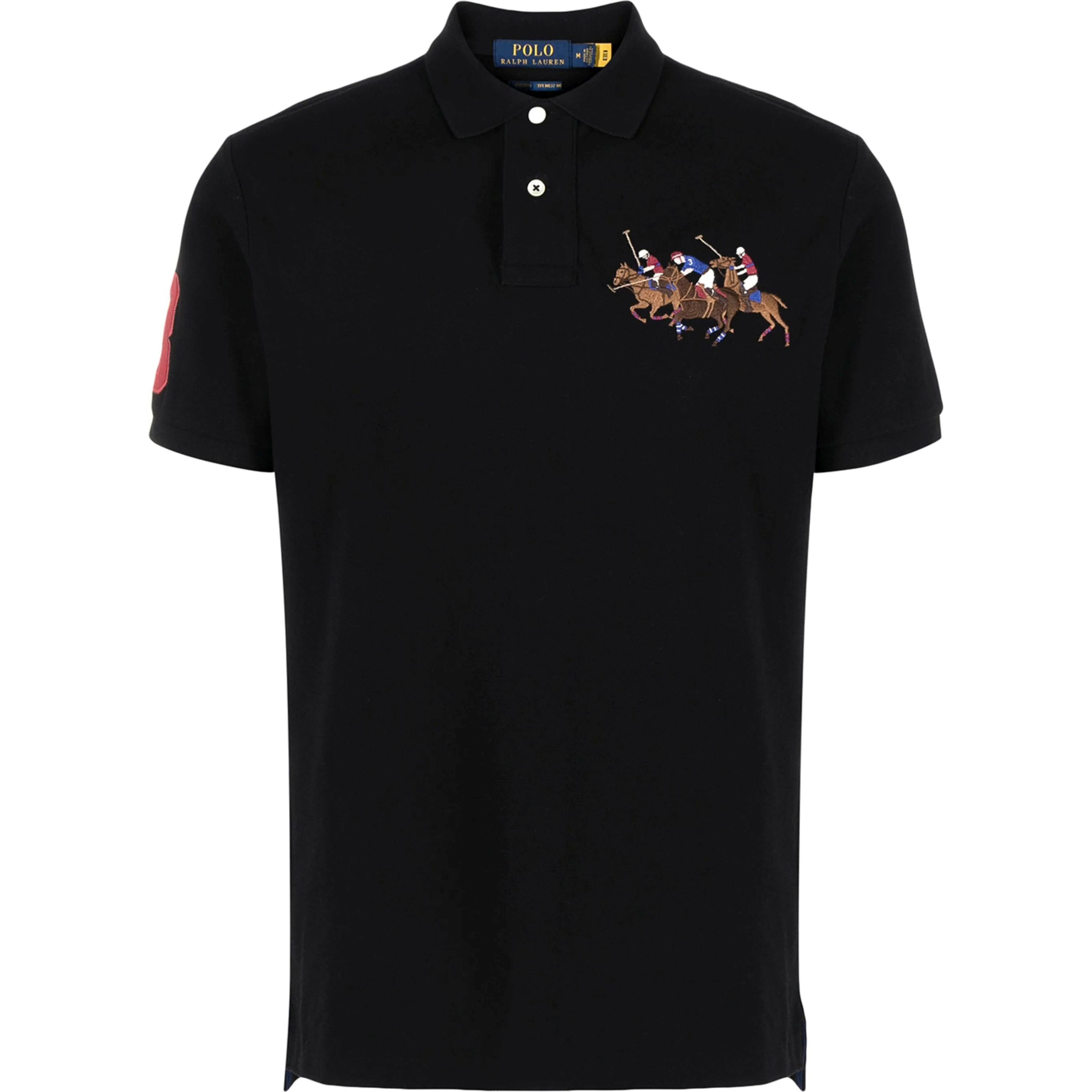 POLO RALPH LAUREN Polo marškiniai trumpos rank. vyrams, Juoda, Short sleeve polo