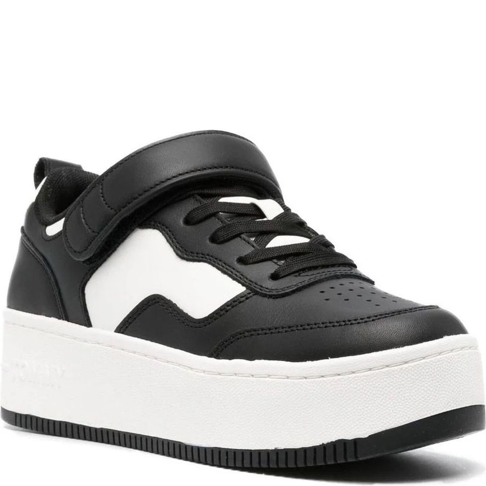 TOMMY JEANS Sportiniai bateliai moterims, Juoda, Velcro flatform sport shoe 1
