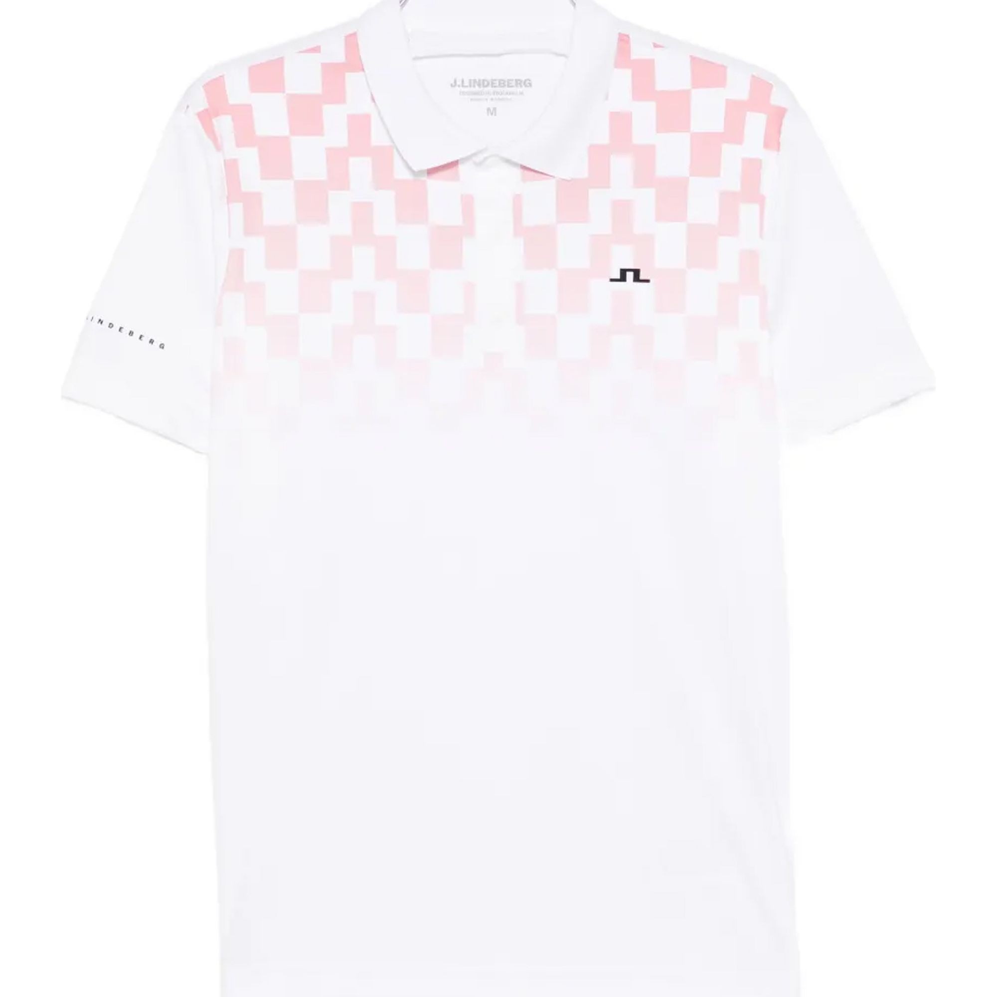 J.LINDEBERG Polo marškiniai trumpos rank. vyrams, Rožinė, Finn print polo 1