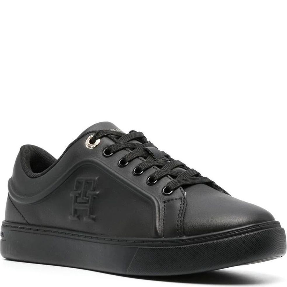 TOMMY HILFIGER Sportiniai bateliai moterims, Juoda, Casual cupsole sneaker 1