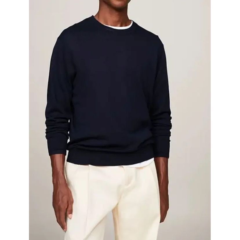 TOMMY HILFIGER Džemperis vyrams, Mėlyna, Dc cotton lyocell crewneck 2
