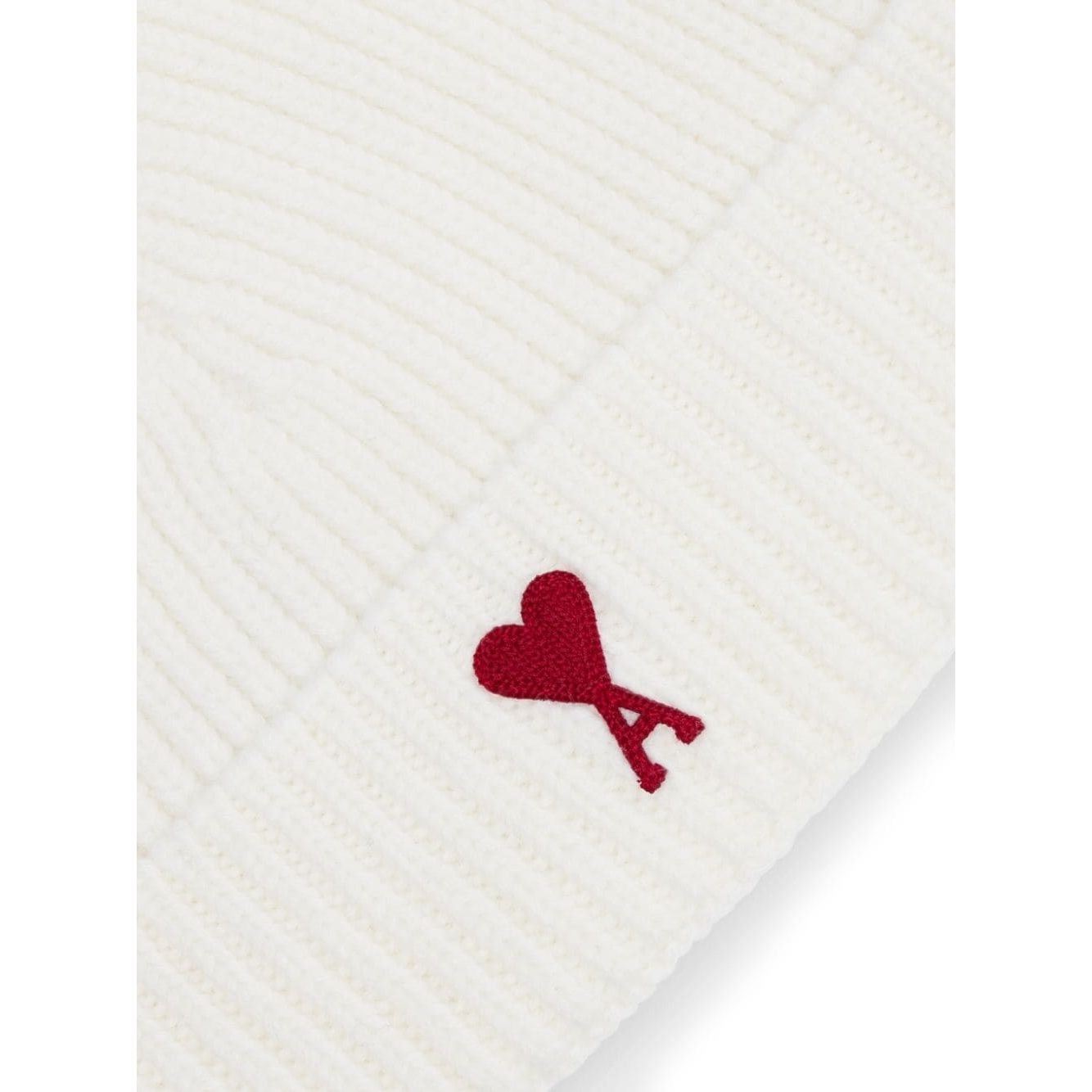 AMI PARIS Skrybėlė, Balta, Red adc beanie 3