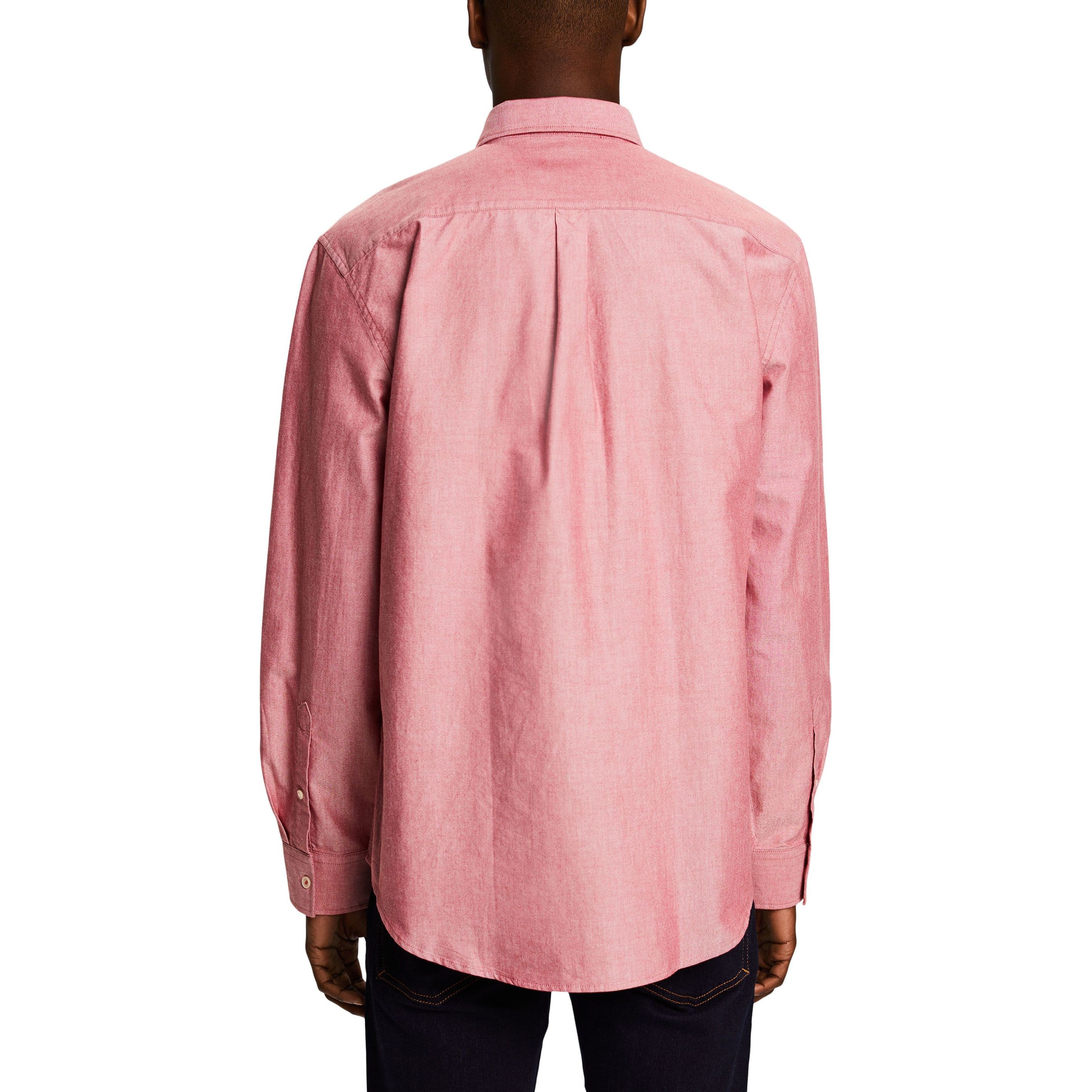 ESPRIT Marškiniai vyrams, Raudona, Cotton Poplin Shirt 3