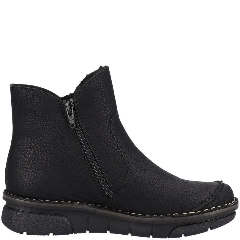 RIEKER Aulinukai moterims, Juoda, BOOTIES 3