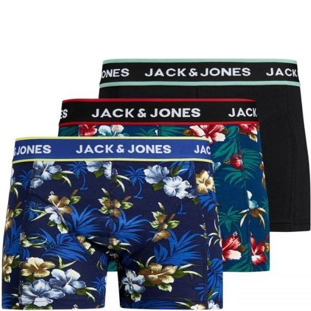 JACK & JONES Kelnaitės vyrams, JACFLOWER TRUNKS 3 P 1