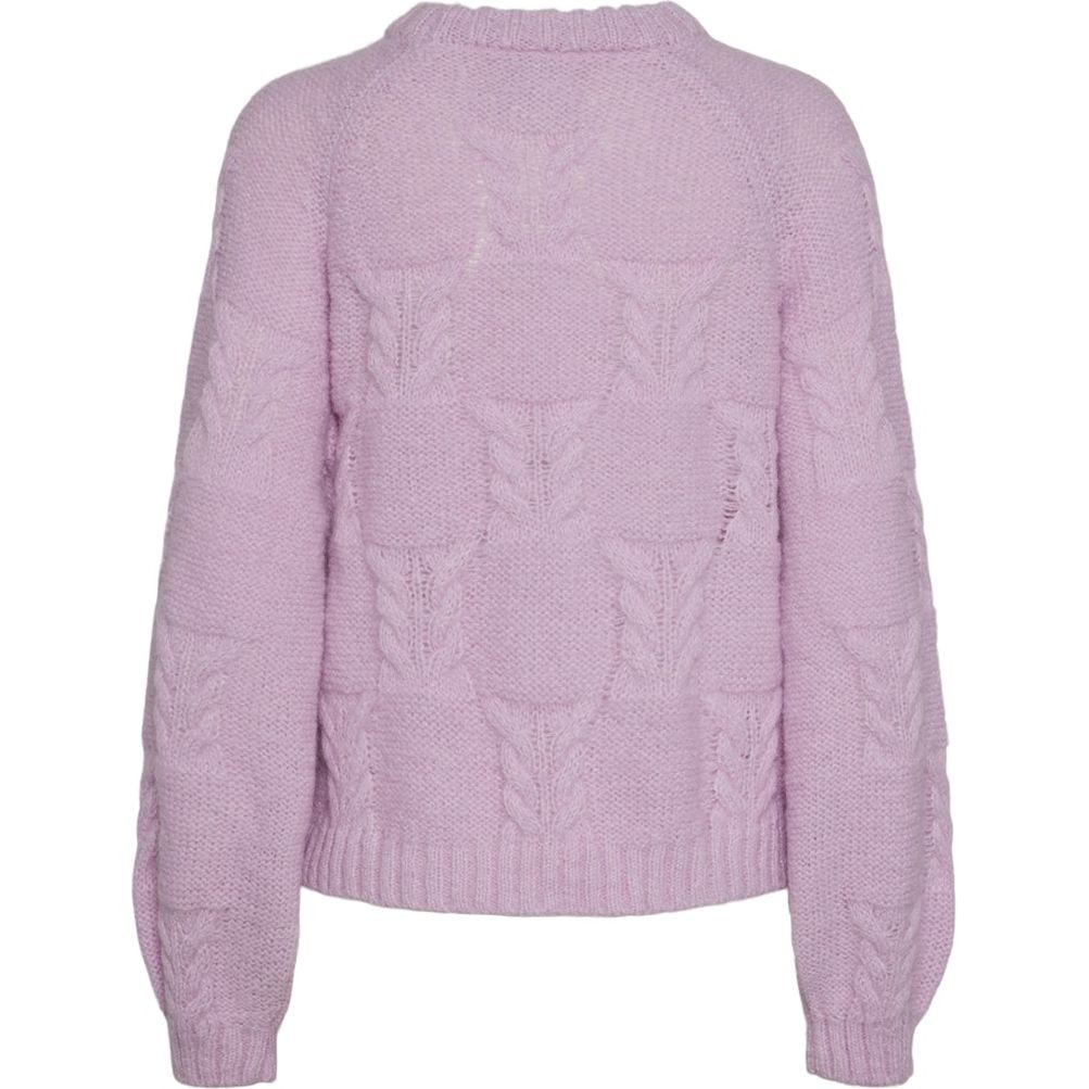 PIECES Megztinis moterims, Rožinė, Neo oneck knit 2